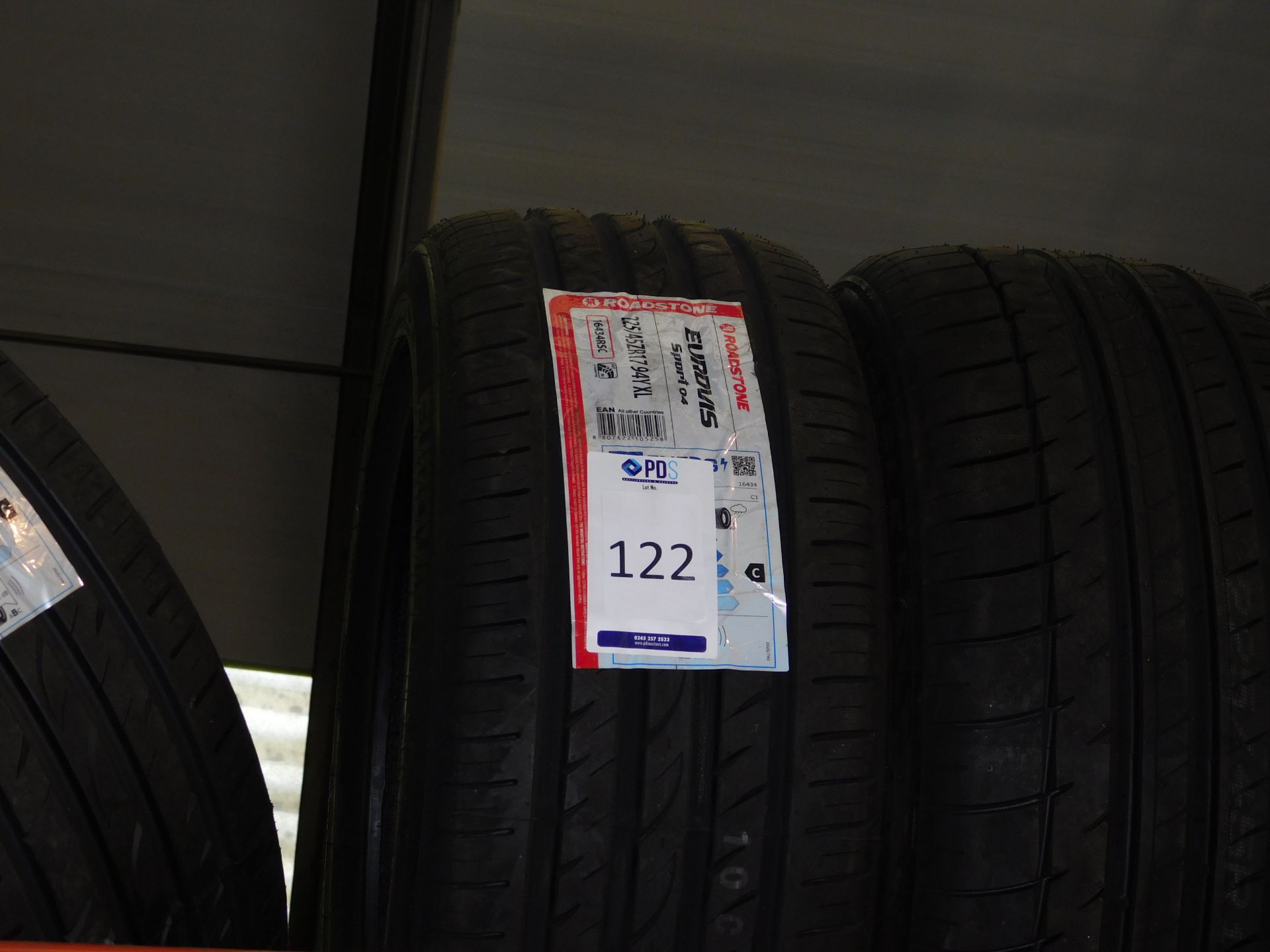 5 tyres, size 225/45 17(Roadstone) (Location Northampton. Please Refer to General Notes) - Image 2 of 2