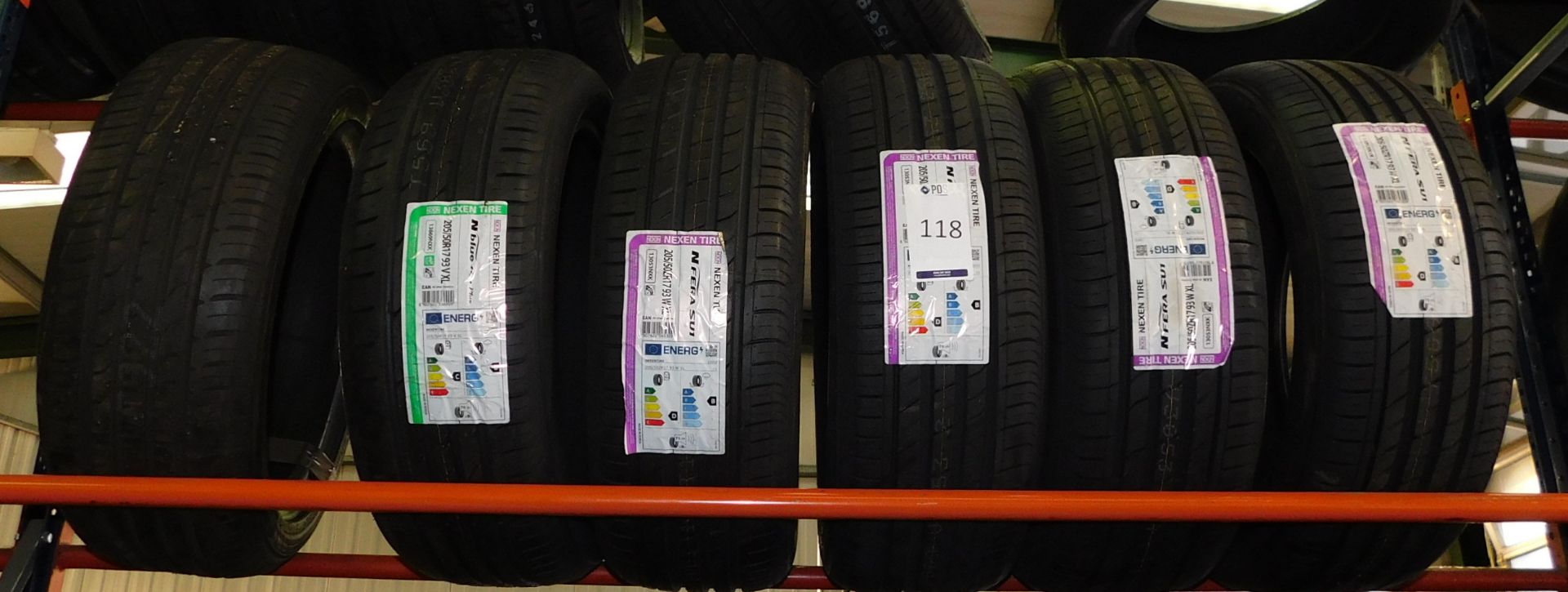 5 tyres, size 205/50 17 (5 Nexen) (Location Northampton. Please Refer to General Notes)
