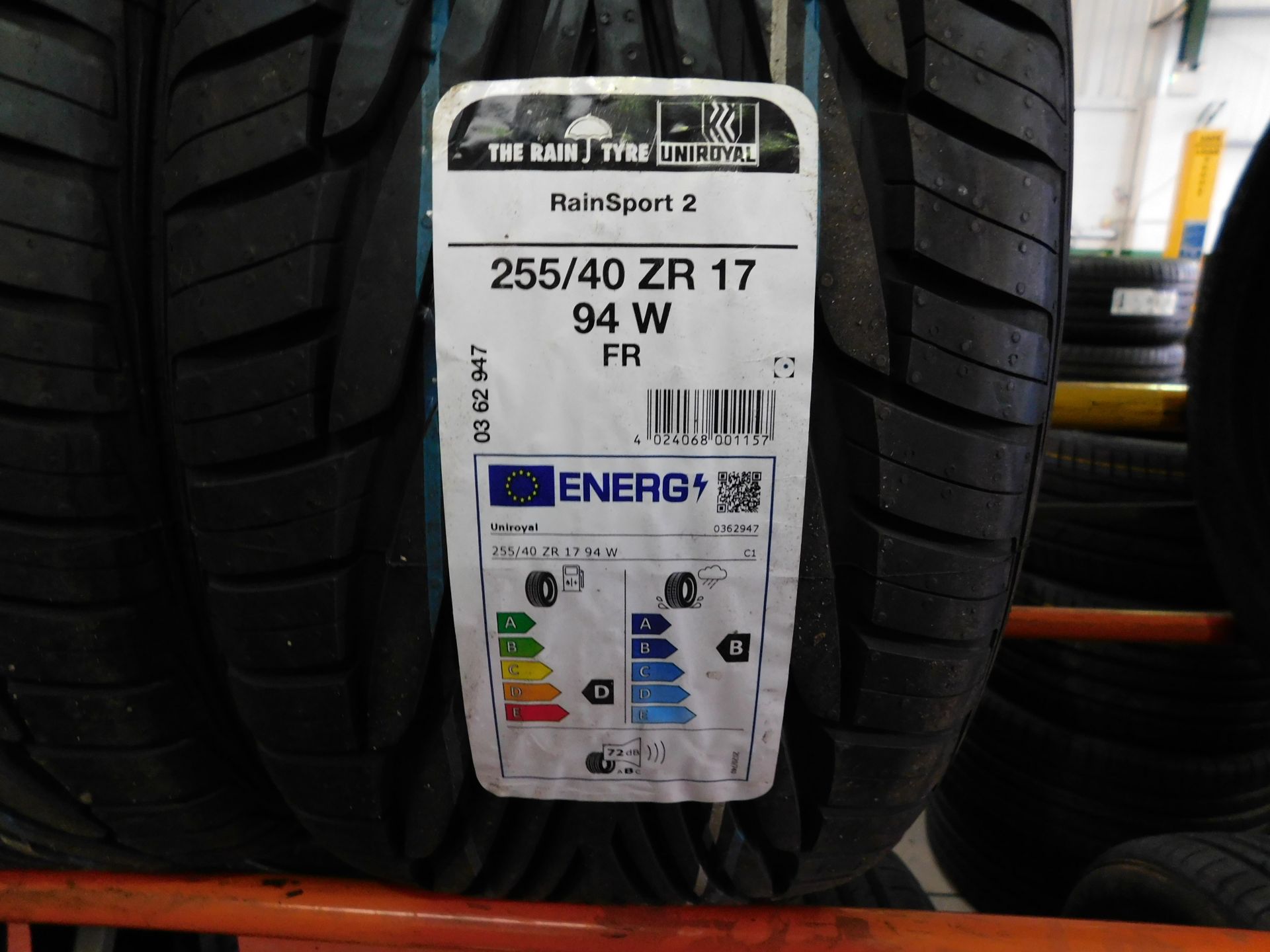 2 tyres, size 255/40 17 (Uniroyal) (Location Northampton. Please Refer to General Notes) - Image 2 of 2