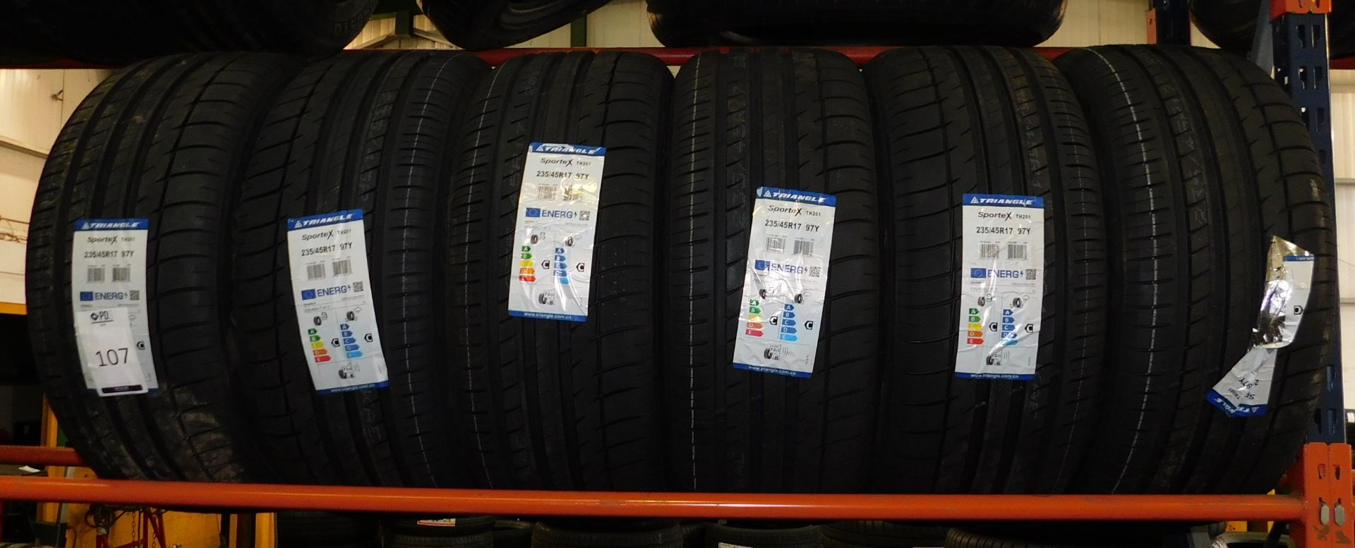 6 tyres, size 235/45 17 (Triangle) (Location Northampton. Please Refer to General Notes)