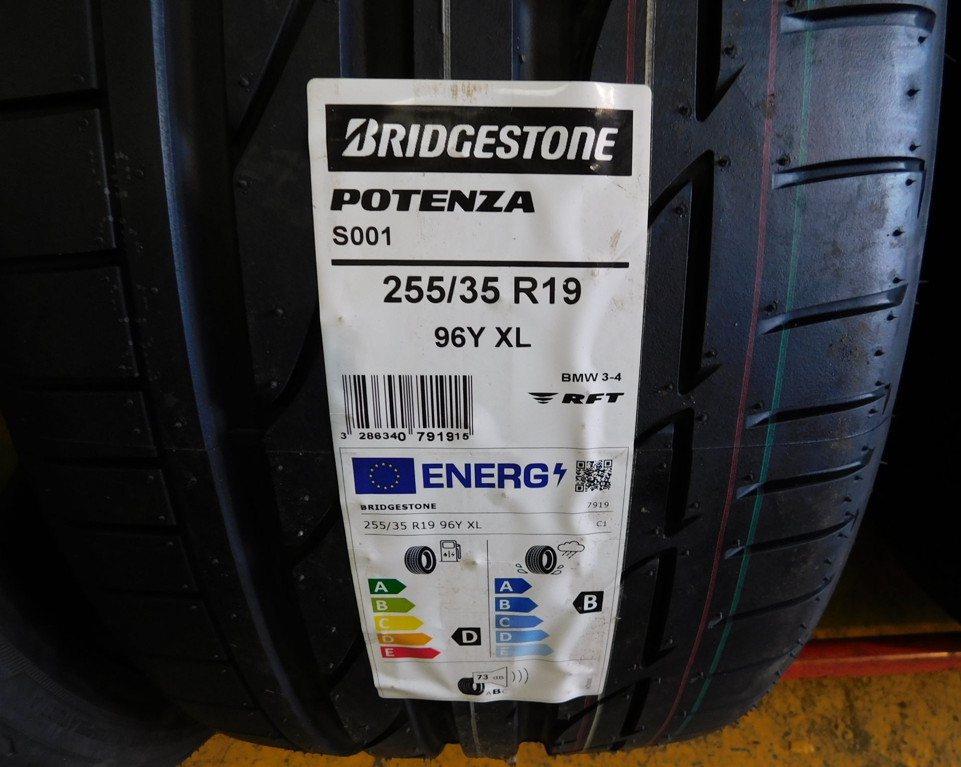 2 tyres size 255/35 19 (Bridgestone) (Location Northampton. Please Refer to General Notes) - Image 2 of 2