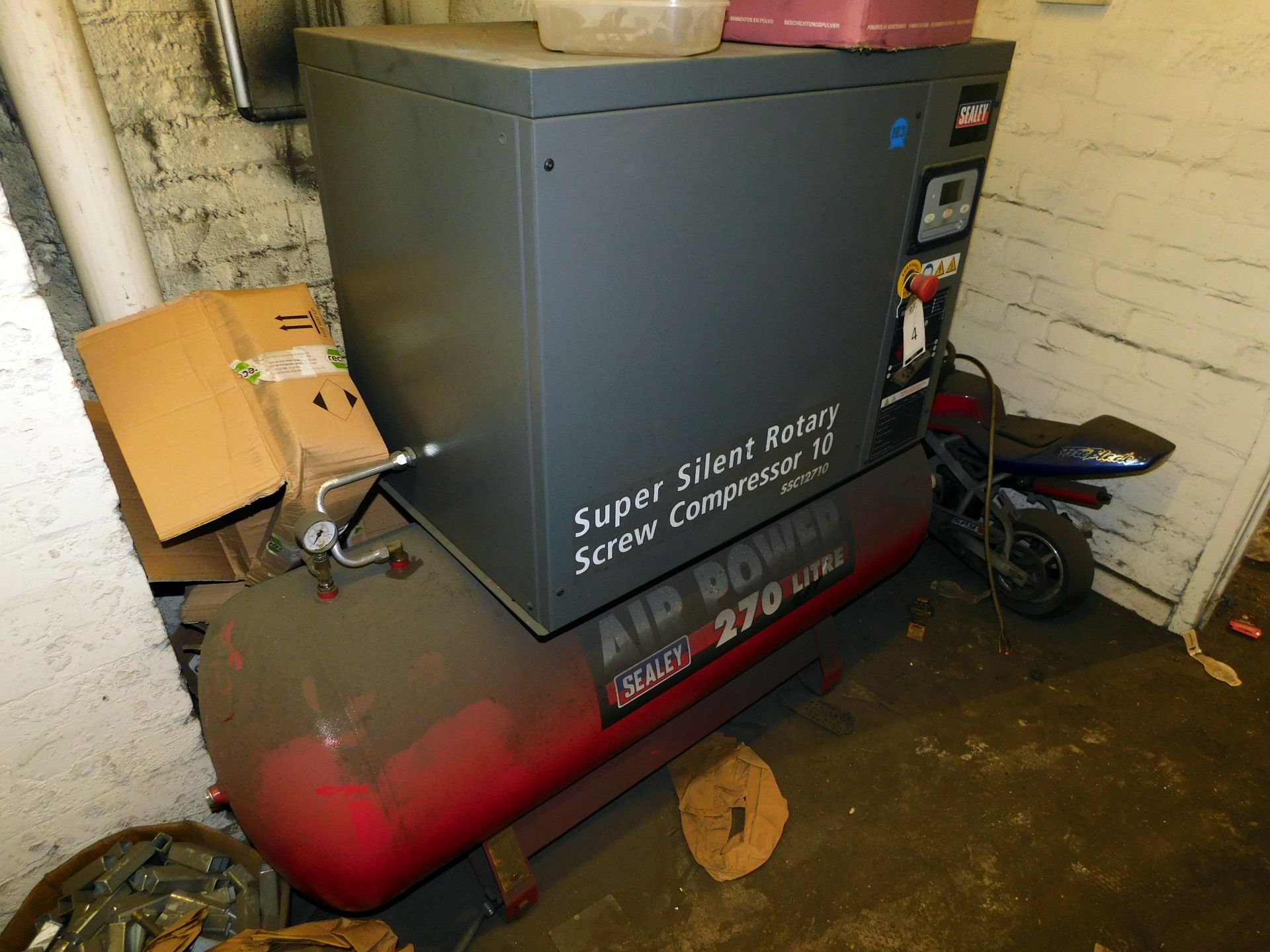 Sealey Super Silent SSC12710 Rotary Receiver Mounted Screw Compressor 10 (Location Dudley. Please - Image 2 of 2