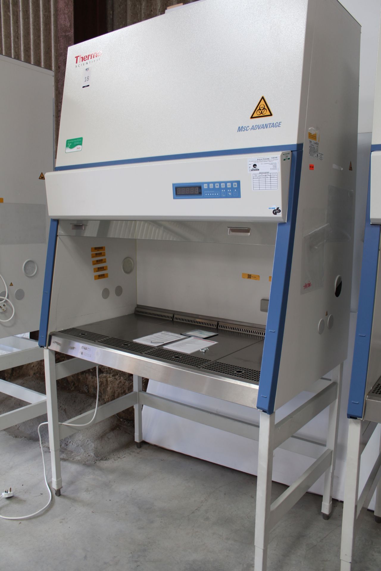 Thermo Scientific MSC-Advantage 1.2 Bio Safety Cabinet. SN# 42662062 (July 2020) (Location: - Image 3 of 3