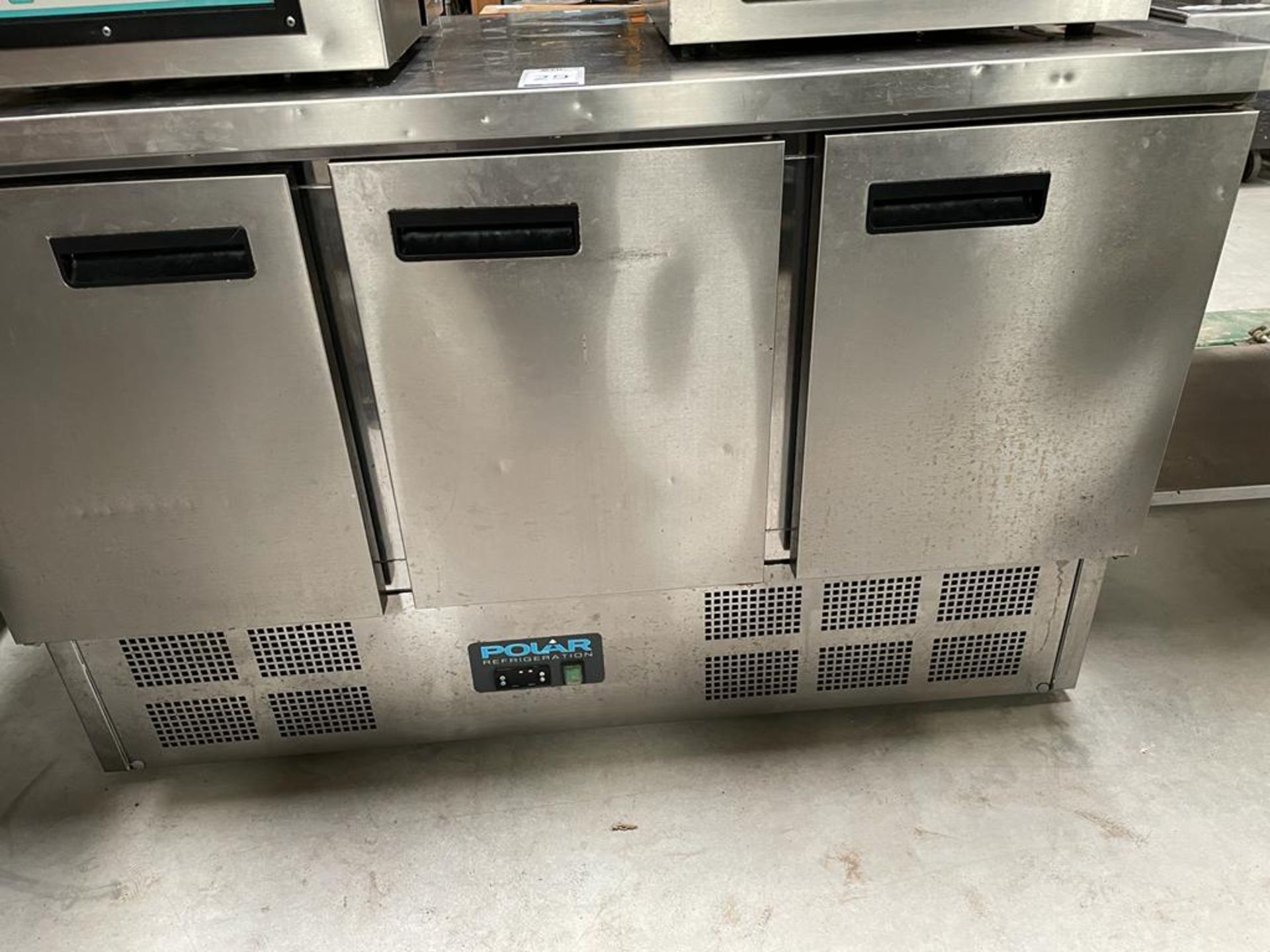 Polar 3-Section Stainless Steel Fridge Unit