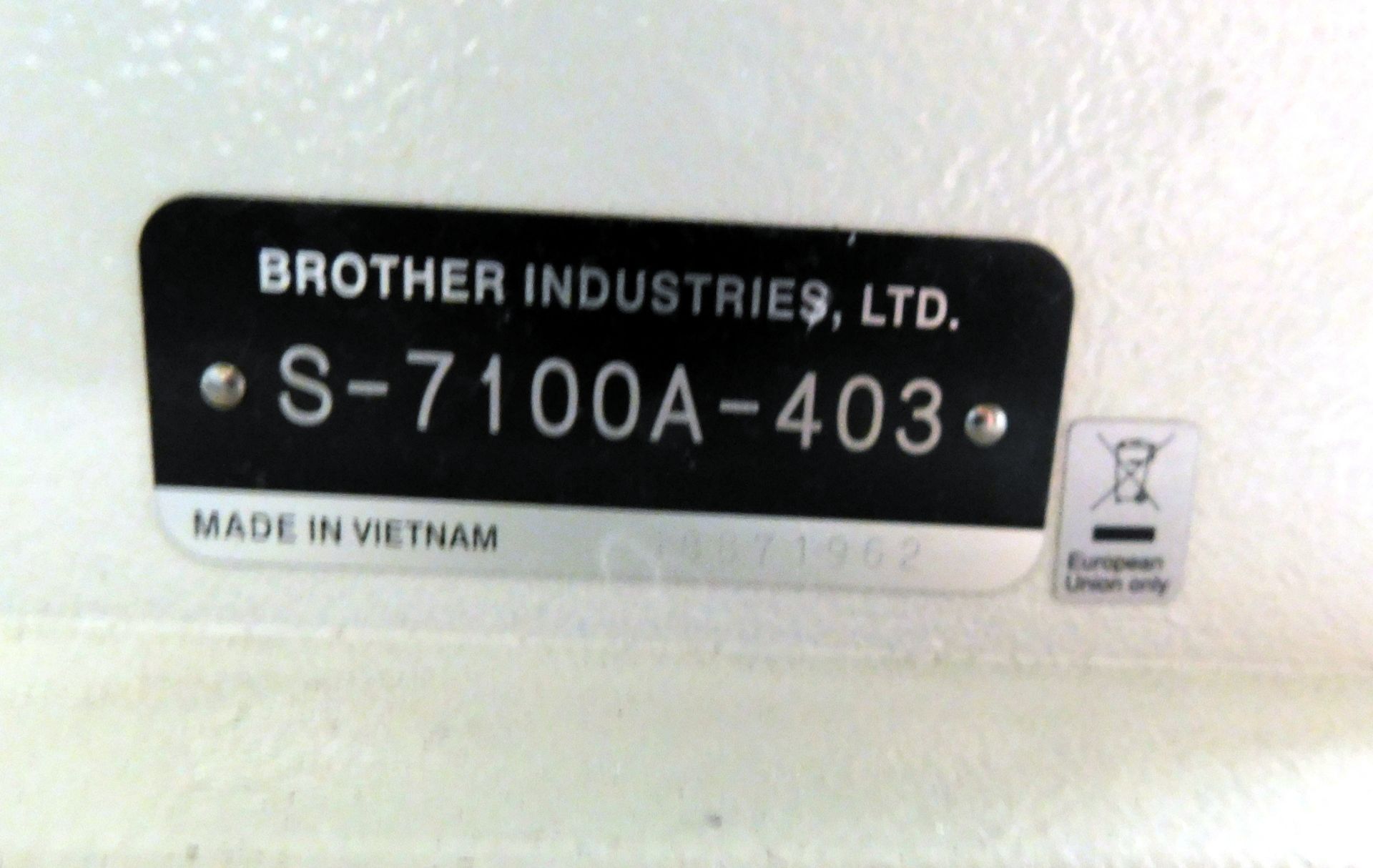 Brother S-7100 A-403 Single Needle Lockstitch Machine, Serial Number J8871962, Single Phase ( - Image 3 of 3