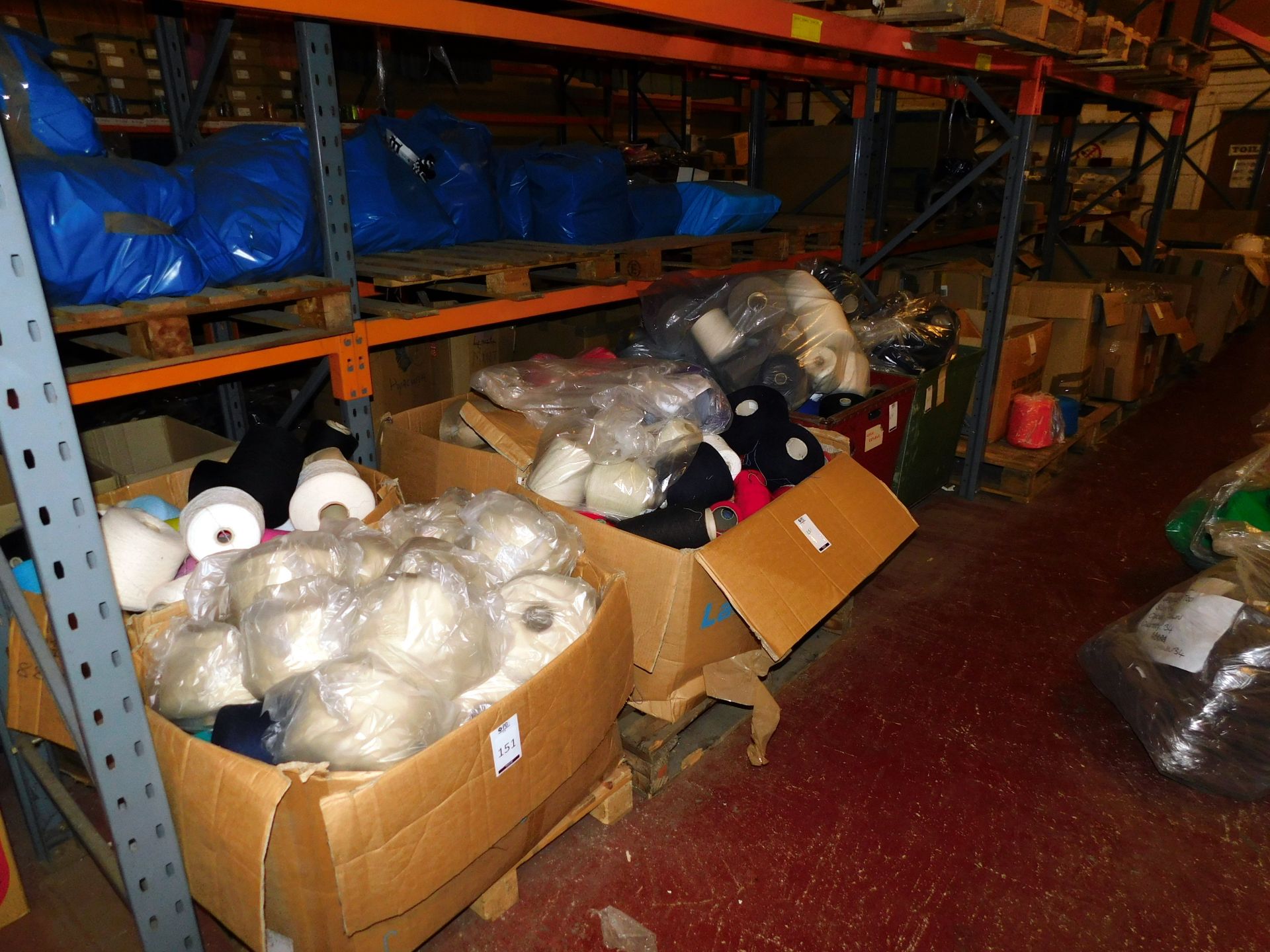 Contents of 8 Pallets of Assorted Threads etc (Location Bedford. Please Refer to General Notes)