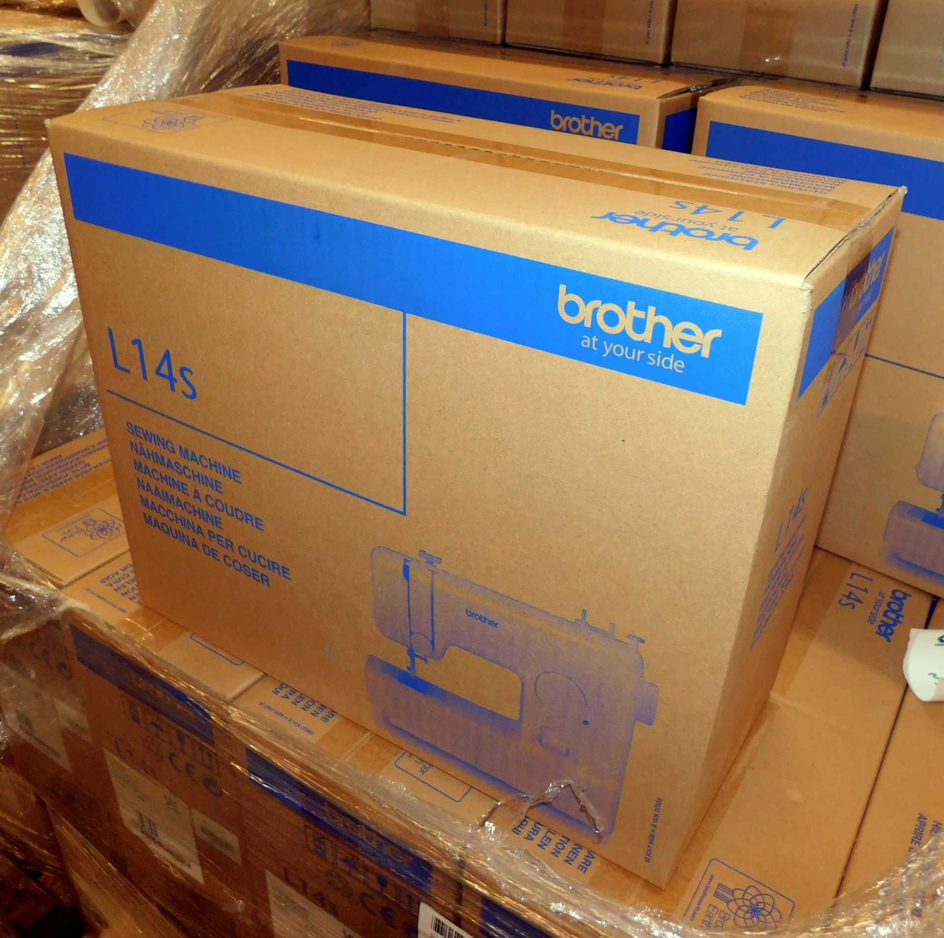 5 Brother L14s Sewing Machines (New & Boxed) (Location Bedford. Please Refer to General Notes)