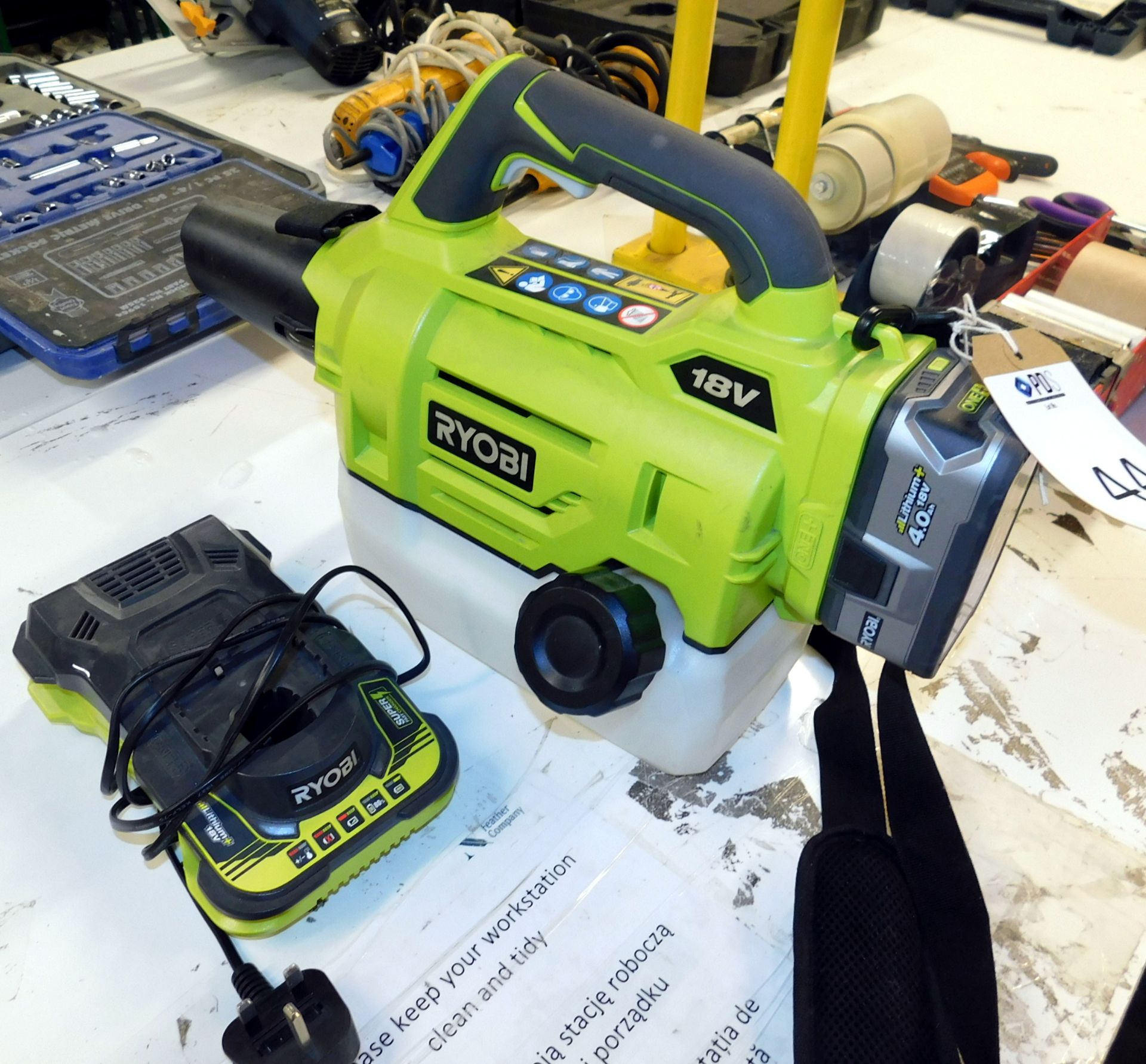 Ryobi RB18L40 (130429367) 18V xx Serial Number, 131614 with Lithium Battery & Charger (Location