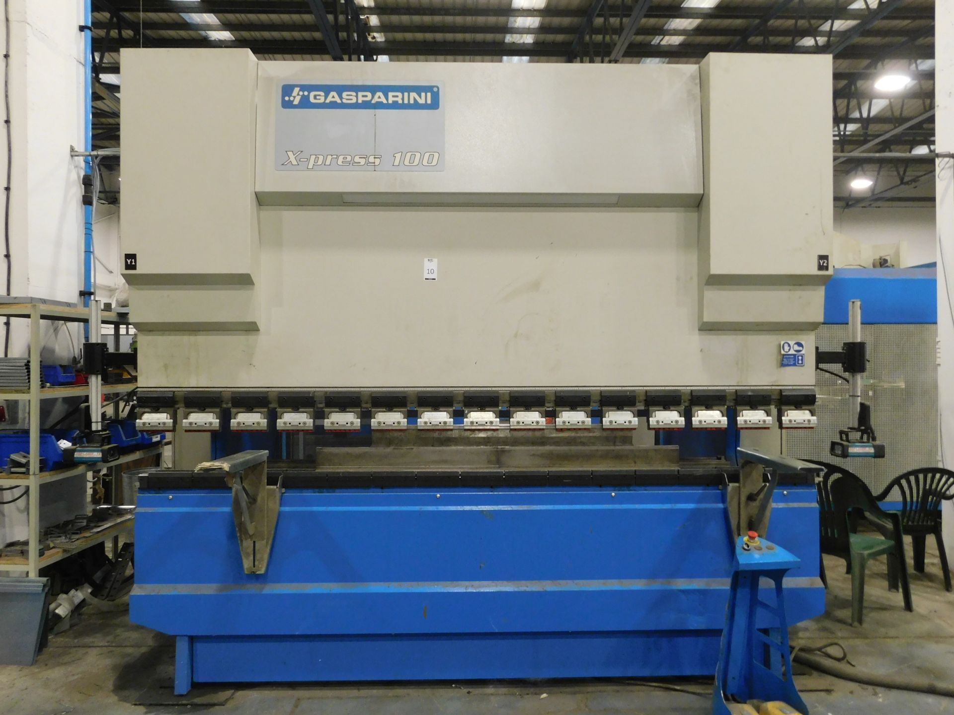 Gasparini Model XP100/3000 1000KN Hydraulic Pressbrake (2008) S/No 09C-7115 Folding Length 3000mm