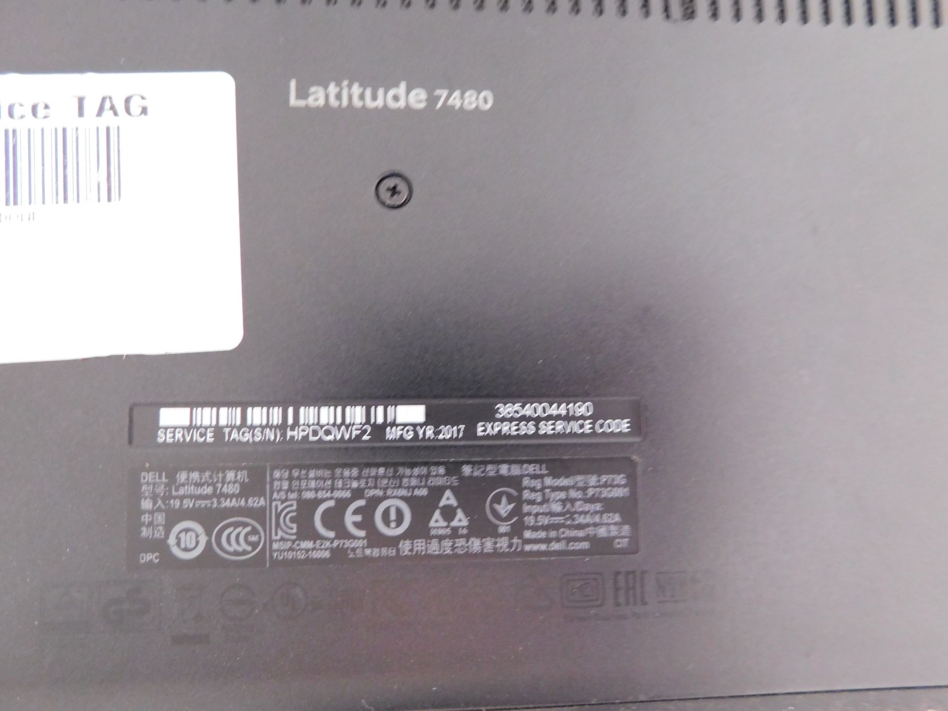 Dell Latitude 7480 Laptop, i5, No PSU (No HDD) (Location Stockport. Please Refer to General Notes) - Image 3 of 3