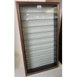Glazed display case suitable for diecast model vehicles. 81 x 43cm approx. (B.P. 21% + VAT)