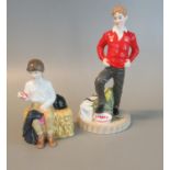 Royal Doulton bone china figurine 'First Prize' HN3911, together with a Royal Worcester china