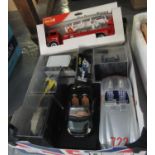 Box of assorted Diecast model vehicles, Borrego, fire rescue playset, etc. (B.P. 21% + VAT)