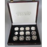 The official coin collection in honor of H.N Queen Elizabeth the Queen Mother in original fitted