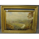 D Lewis (early 20th Century British), River Wye near Chepstow with distant River Severn, signed,