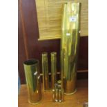 Collection of brass shell cases of varying sizes. (11) (B.P. 21% + VAT)