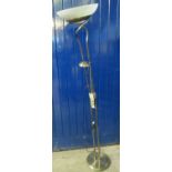 Modern brass finish standard lamp uplighter with marble finish shade. (B.P. 21% + VAT)