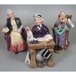 Royal Doulton bone china figurines to include Prized Possessions HN2942, A Stitch in Time HN2352,