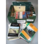 Box of railway steam magazines, maps and other ephemera, Severn Valley Railways News, Swanage Branch