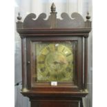 18th Century 30 hour oak longcase clock marked 'Tos (Thomas) Cooke, Aylesbury', having single finger