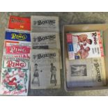Box of vintage boxing Magazines: 15 various odd issues of 'The Ring' from January 1951 to 1979,