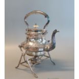 Walker & Hall silver plated spirit kettle on stand. (B.P. 21% + VAT)