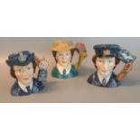 Three Royal Doulton character jugs to include; 'Women's Royal Naval Service' D7208, 'Women's Land