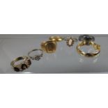 Two silver rings and a collection of costume jewellery. (B.P. 21% + VAT)