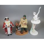 Two Royal Doulton bone china figurines The Mayor HN2288 and Lunchtime HN2485, together with a