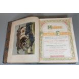 Antiquarian book with quarter Moroccan leather binding 'Miles's Farriery', 'Modern Practical