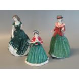 Three Royal Doulton bone china figurines to include; Royal Doulton Classics 'Irish Charm' HN4580, '