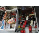 Two boxes of assorted toys, mainly Die cast model vehicles, mainly Dinky and Corgis to include Dinky