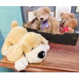 Collection of six modern teddy bears, Harrod's and other teddies. (B.P. 21% + VAT)