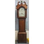 Early 19th Century Welsh oak cased 8 day longcase clock, the face marked M Godfrey, Cowbridge, the