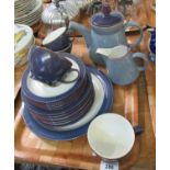 Denby part teaset to include; teacups, saucers, various plates, milk jug and teapot. (B.P. 21% +