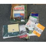 Box of railway steam magazines, maps and other ephemera, Severn Valley Railways News, Swanage Branch