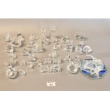 Large collection of Swarovski crystal mainly animals to include; bear, cat, dog, elephant, birds,