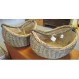 Pair of Cotswold Country interior antique wash rope handled carrying baskets. (2) (B.P. 21% + VAT)