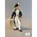 Royal Doulton bone china figurine 'The Captain' HN2260. (B.P. 21% + VAT) No obvious damage.