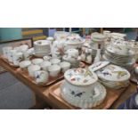 Five trays of Royal Worcester porcelain 'Evesham' design items to include; 17 piece coffee set,