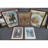 Collection of assorted early 19th Century prints to include; Boer war portraits and battle scenes,