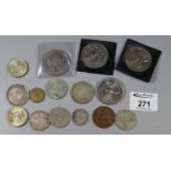 Small bag of assorted coinage to include silver florin, half crown, etc. (B.P. 21% + VAT)
