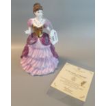 Coalport bone china figurines At the Stroke of Midnight a New Millennium, with certificate of