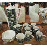 Two trays of assorted Portmeirion pottery to include; a 15 piece 'Magic Garden' coffee set