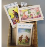 Postcards selection of seaside humour cards in small box. Few 100's with duplication. (B.P. 21% +