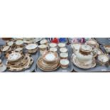 Three trays of assorted china to include: Royal Albert Crown china part teaset with seven teacups