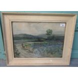 Dudley Tennant, moorland scene, signed, watercolours, 34x45cm approx. Framed. (B.P. 21% + VAT)