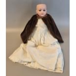 Armand & Marseille 390 bisque headed doll with painted features and closing eyes, jointed