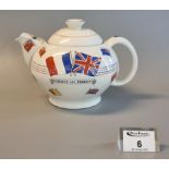 Crown Ducal ware 'War against Hitlerism' propaganda Art Deco teapot. (B.P. 21% + VAT)
