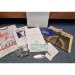 Box of assorted mainly concorde ephemera to include model plane, drinking glasses, concord plastic
